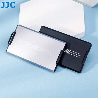 JJC 18-Slot Memory Card Case – Pop-Up SD, MicroSD, Nano SIM & NM Card Holder with Carabiner