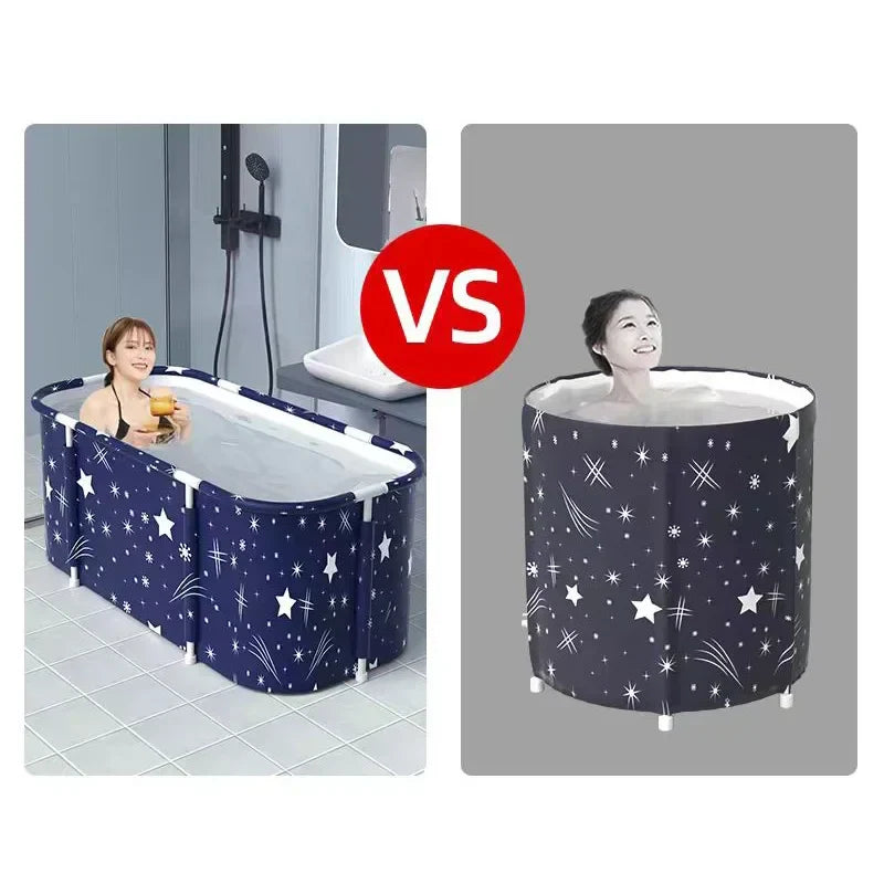 Foldable Portable Bath Tub - Ice & Hot Tub for Baby, Pet Bath, Sweat Steaming, Foot Spa, Outdoor Camping & Vehicle-Mounted