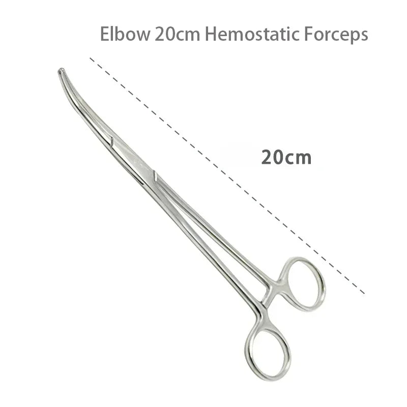 Stainless Steel Hemostatic Forceps – Surgical Locking Clamp Tool, Curved & Straight Tip Fishing Pliers & Medical Hemostat Tool