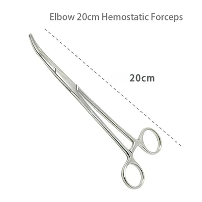 Stainless Steel Hemostatic Forceps – Surgical Locking Clamp Tool, Curved & Straight Tip Fishing Pliers & Medical Hemostat Tool
