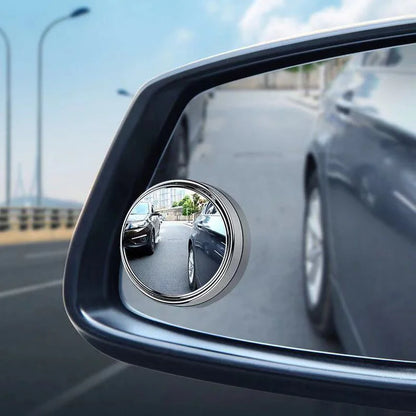 2PCS 360° Adjustable Blind Spot Mirrors — Round Convex Auxiliary Rearview Mirrors, Wide-Angle Car Reverse Safety Mirrors