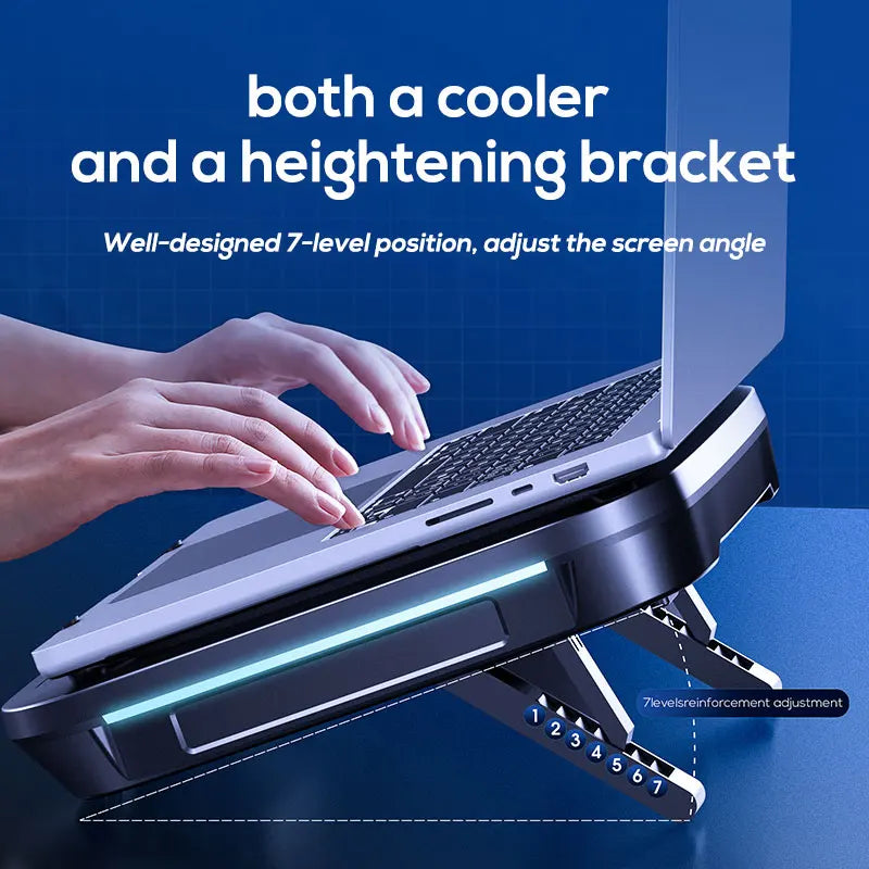 MEMO FL08 Strong Wind Cooling Stand – Powerful Laptop Radiator Fan Base Bracket for Gaming & Heat Dissipation