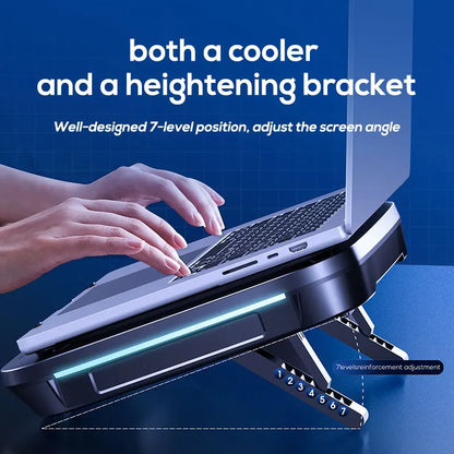MEMO FL08 Strong Wind Cooling Stand – Powerful Laptop Radiator Fan Base Bracket for Gaming & Heat Dissipation