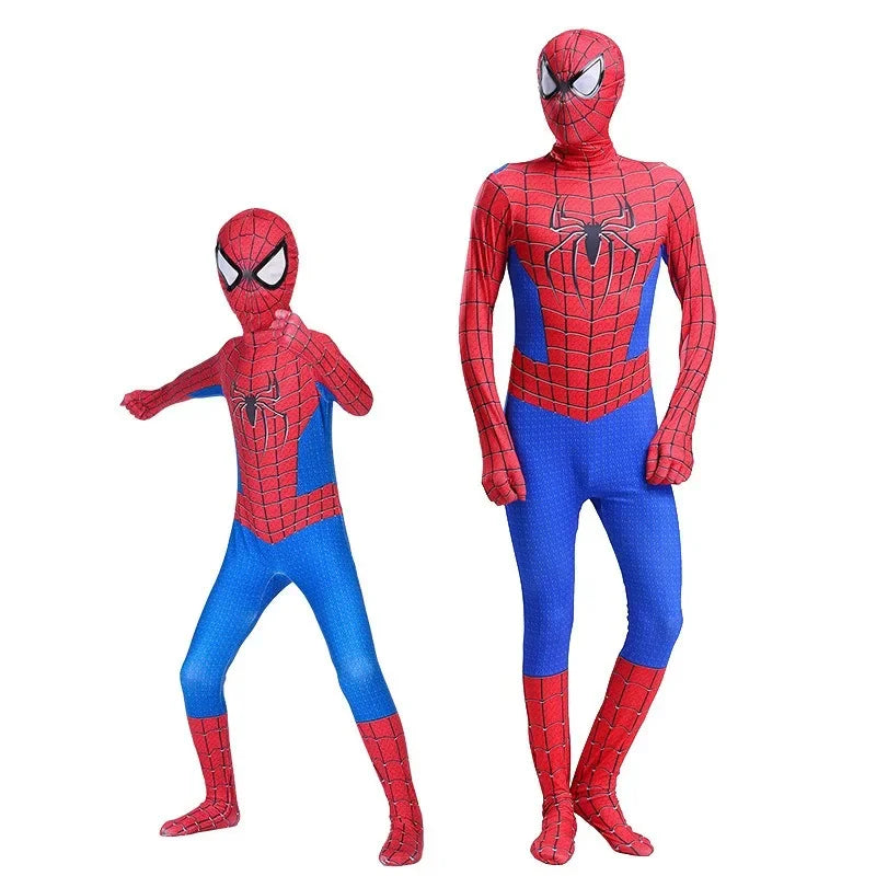 Spiderman Cosplay Costume – Adult & Kids Carnival Party Bodysuit, Movie Fan Cosplay Outfit for Boys & Girls