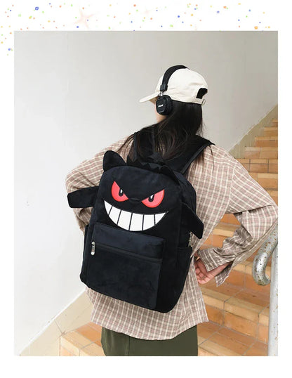 New Fashion Women's Backpack — High-Quality Large Capacity Computer Bag with Cartoon Pattern, Soft Fabric Shoulder Handbag