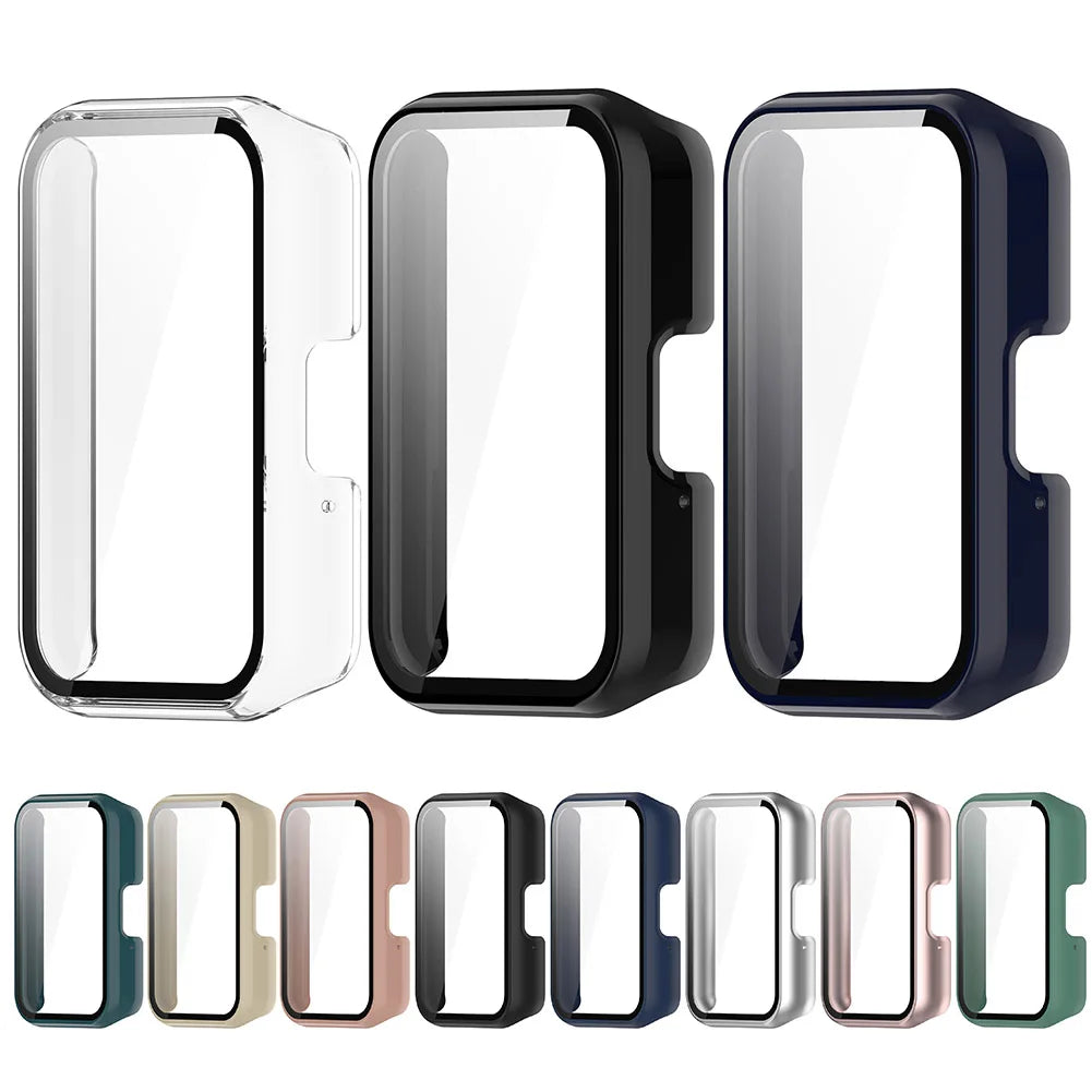 Protective Watch Case for Samsung Galaxy Fit 3 SM-R390 – PC Cover with Tempered Glass, Anti-Fall & Anti-Scratch