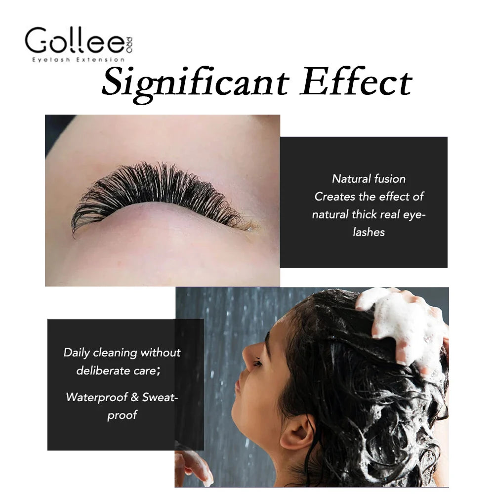 Gollee 0.5–1s Fast-Drying Eyelash Extension Glue – No Odor, No Irritation Adhesive for Lash Extensions, Professional Makeup Supplies