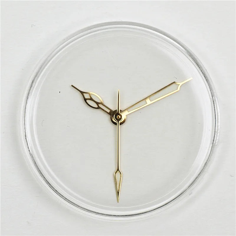 High-Quality Vintage Watch Hands - Polished BGW9 & C3 Luminescent Blue/Green Pointer for Seiko NH35/NH36 Movement Conversion