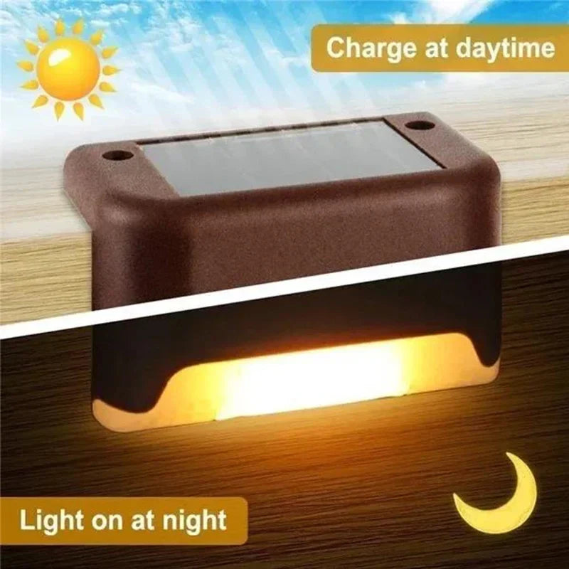 4/8/12pcs Solar Deck Lights – Outdoor Waterproof LED Fence Lights for Steps, Garden Decor, Patio, Stairs, Railing, and Pathway