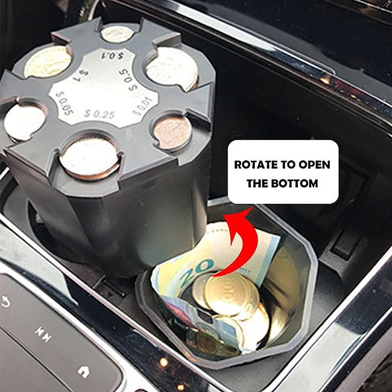 Car Piggy Bank – Large Capacity Plastic Coin Storage Box, Euro & Dollar Organizer, Kids Toy Gift Wallet