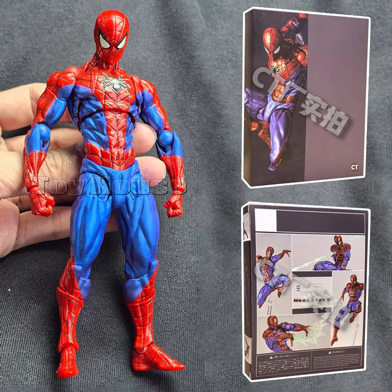New CT Toys Spider-Man Figure — Amazing Yamaguchi Spider-Man 2.0, Anti-Venom Agent Anime Action Figure, Mafex SHF Collectible Toy Gift