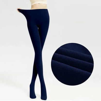 Women's Thermal Winter Tights – Fleece-Lined Sheer Velvet Pantyhose, Thick Warm Leggings with Plush Inner Layer