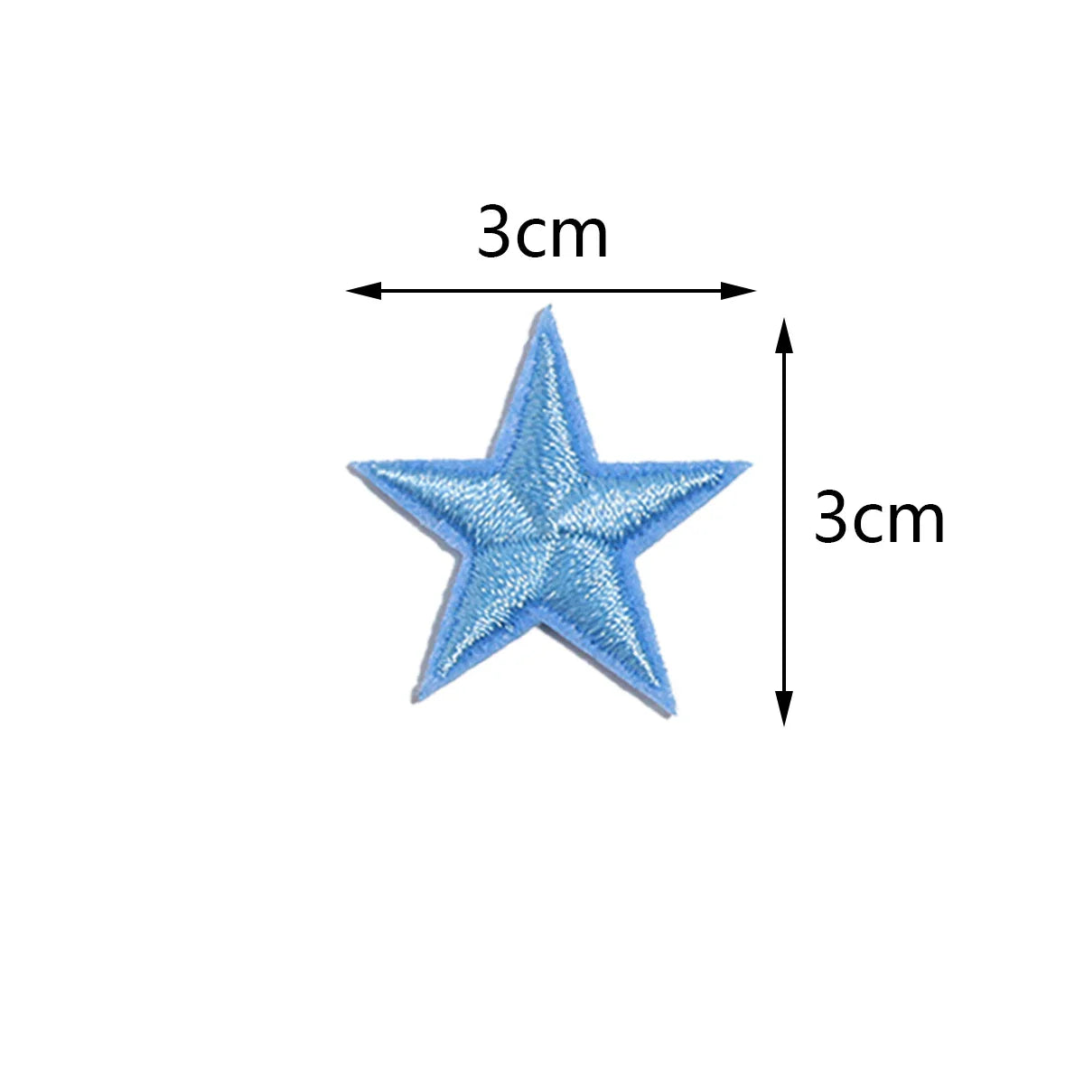 10pcs Mini Star Iron-On Embroidery Patches – Small Pentagram Appliques for DIY Clothing, Black White Gold Fashion Decoration