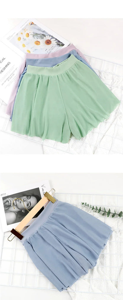 Women’s Dance & Yoga Shorts – Skirted Sport Pants for Ballet, Training, Jogging, Running & Fitness