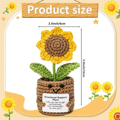 Positive Energy Crochet Doll — Handmade Knitted Plush Potato, Plant, Avocado, Bee & Animal Pocket Hug Emotional Support Gift