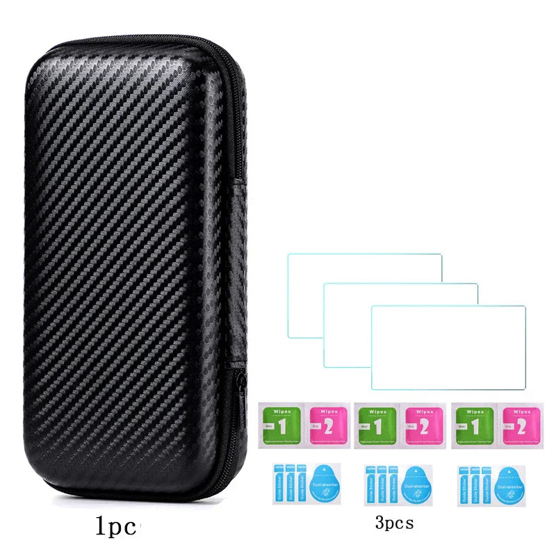 Trimui Smart Pro Hard Carrying Case with 9H Tempered Glass Screen Protector – Protective Bag for Handheld Game Console