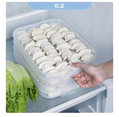 Dumpling Storage Box - Food Grade Sealed Freezer Container for Quick Freezing & Fresh Preservation