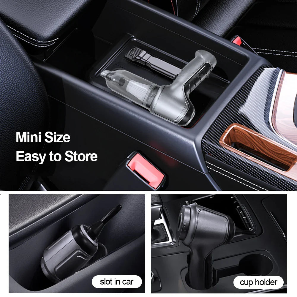 Powerful 2-in-1 Car Vacuum Cleaner: 95000PA Strong Suction Handheld Wireless Vacuum Cleaner Blower - Portable Cleaning Solution for Car and Home