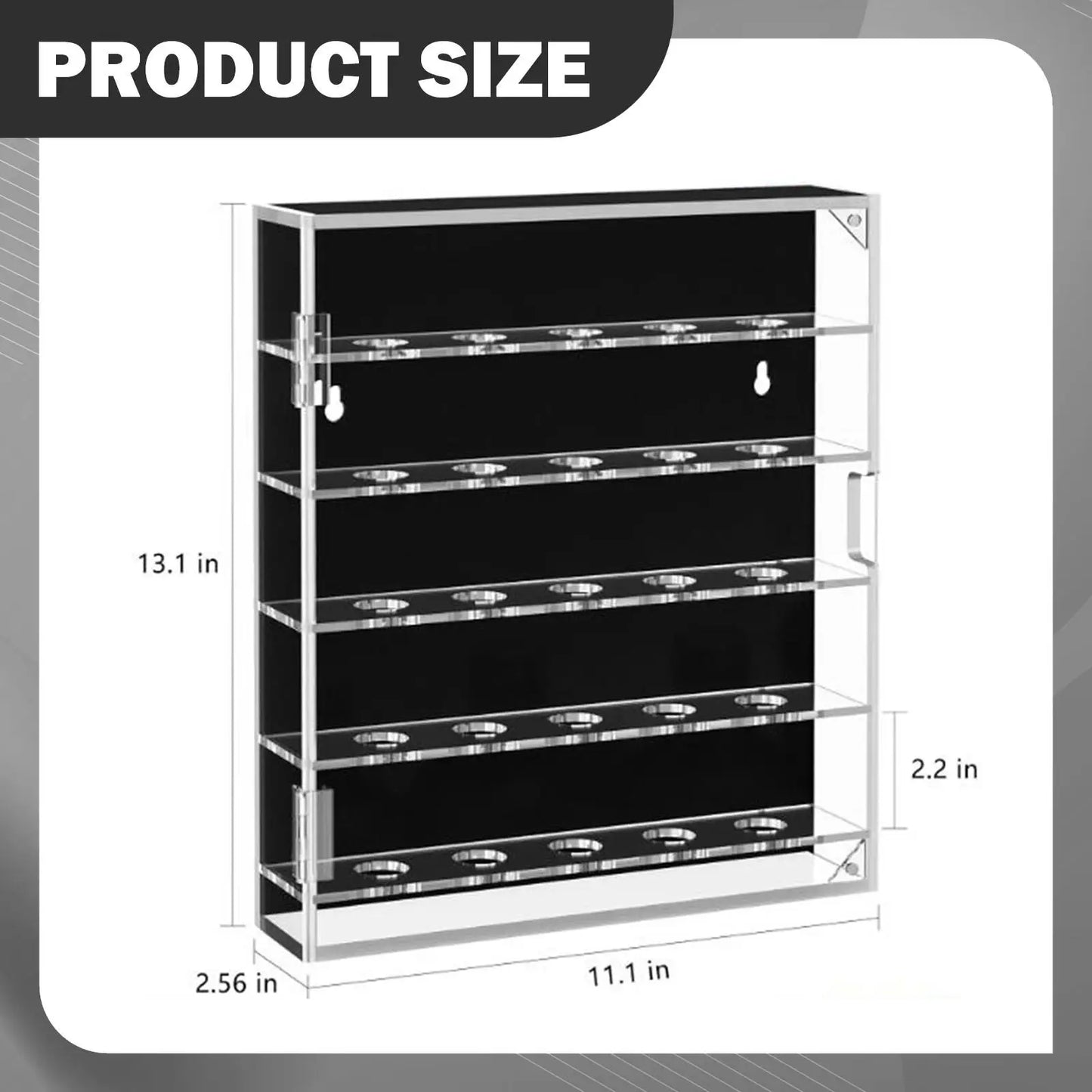 Acrylic Golf Ball Display Case Storage Box – Wall Mount or Tabletop Holder for Golf Ball Collectibles, Sports Memorabilia Display Organizer