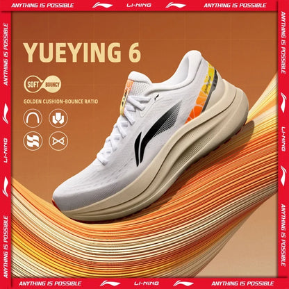 Li-Ning YUEYING 6 Men's Running Shoes - Wide Toe Box Cushion Stable Support Sneakers