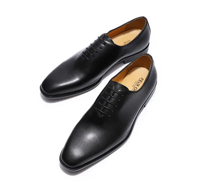 Designer Genuine Leather Men’s Wholecut Oxford Shoes – Luxury Black & Brown Dress Shoes for Business & Formal Wear