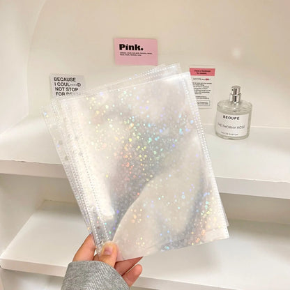 A5/A6/A7 Transparent File Holder Set – 10pcs 6-Hole Loose Leaf PVC Binder for DIY Document Storage