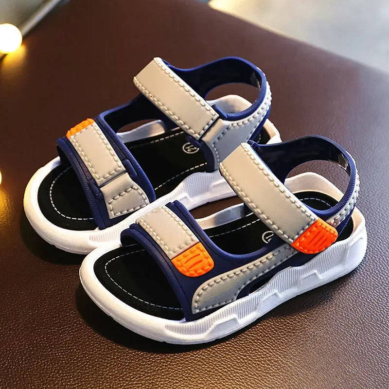Summer Baby Sandals – Solid Color Soft Sole, Anti-Slip Toddler Shoes for Boys & Girls, Beach Sandals