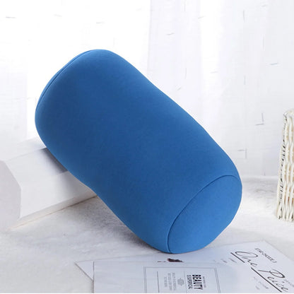 Solid Color Cylindrical Neck Pillow – Washable Round Cushion for Bedroom, Seat, Headrest & Travel Support