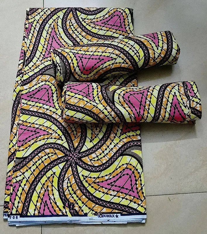 African Ankara Wax Print Fabric - 100% Cotton Batik Patchwork Sewing Material for Dresses & Crafts