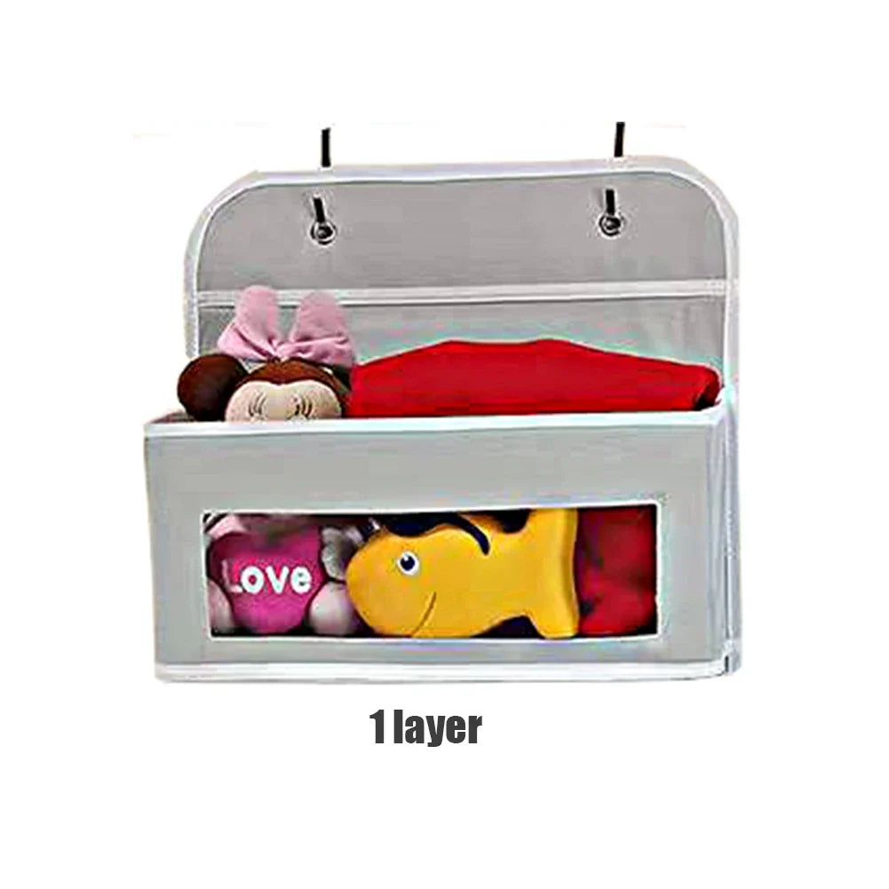 Over The Door Hanging Organizer - 1/3/4/5 Pocket Wall Mounted Storage Rack for Bathroom, Dorm & Clothes