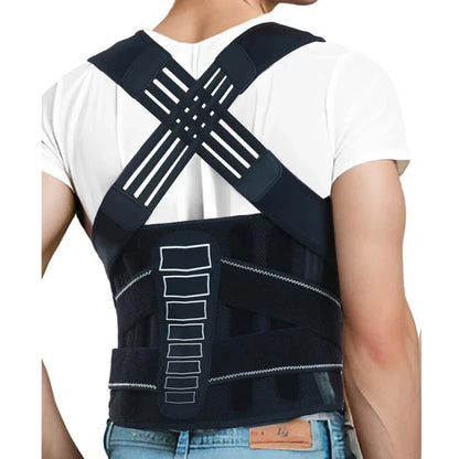 Posture Corrector for Men & Women — Adjustable Shoulder Brace & Back Straightener for Middle & Upper Spine Support