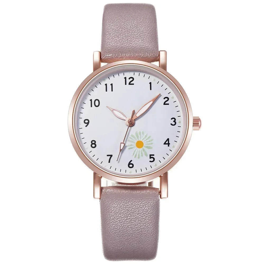 Luxury Luminous Retro Women’s Quartz Watch – Leather Strap Ladies Wristwatch