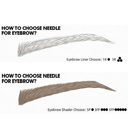 5/10PCS Microblading Bayonet Needles – 1D/1R/3R/5R/5F/Nano Cartridge for PMU Eyebrow, Lip & Eyeliner Tattoo