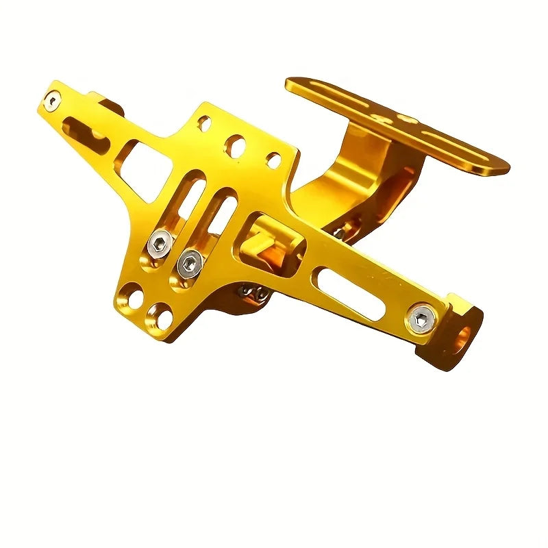 Motorcycle Rear License Plate Mount — Aluminum Alloy Bracket, Universal Motorcycle Accessory & Modification Part