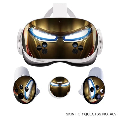 Skin Stickers for Meta Quest 3S VR Headset & Controllers – Vinyl Protective Decals with Halloween Pattern for Oculus 3S