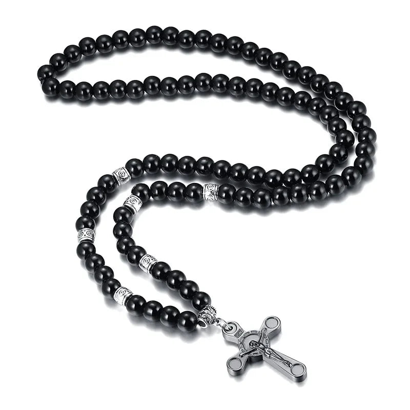 Men's Tibetan Phurba Kilaya Necklace – Tiger’s Eye & Lava Stone Spiritual Dagger Jewelry