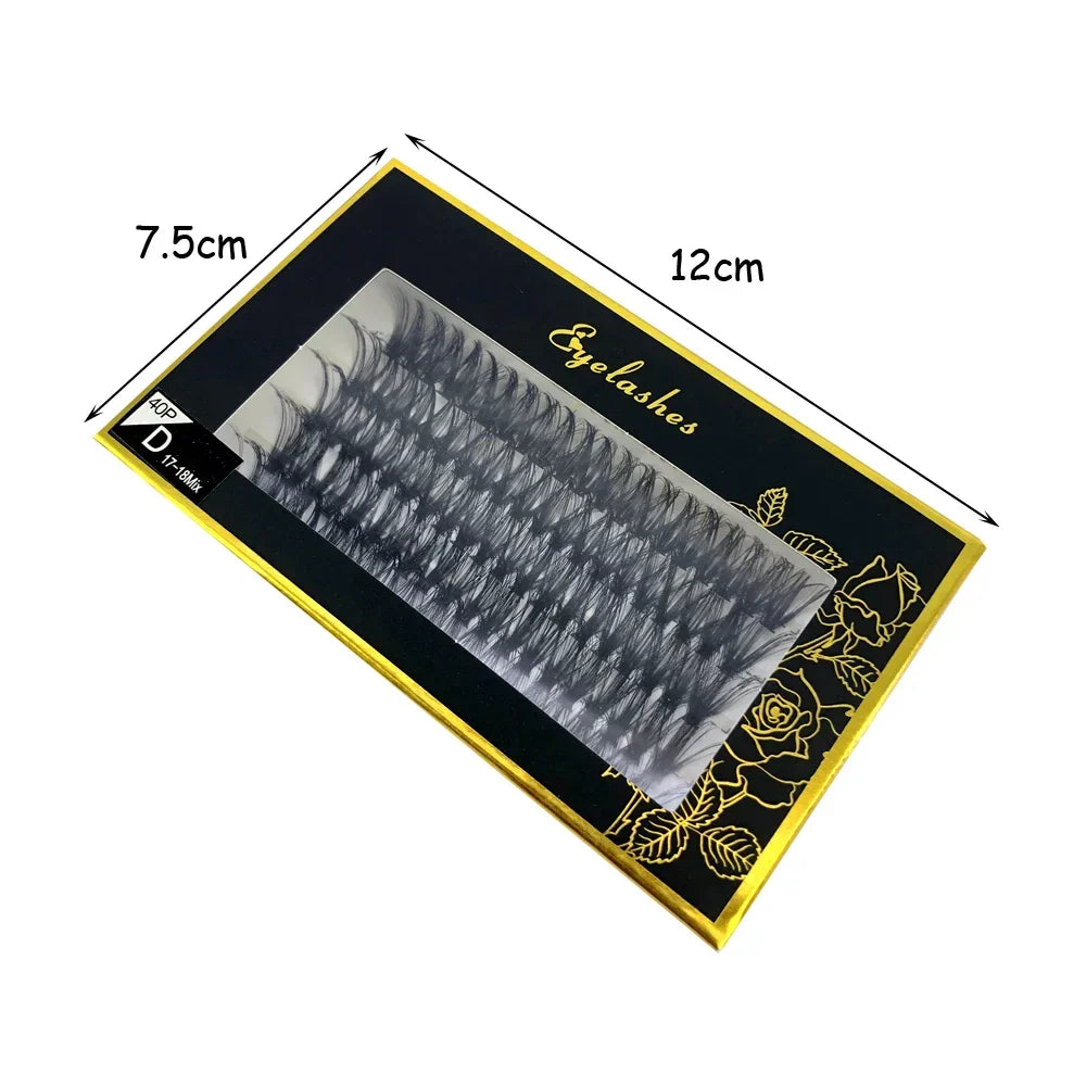 HBZGTLAD 280Pcs 3D Mink Eyelash Clusters Set – Handmade 10D 60D 80D Natural Style False Eyelashes Extension Bundle Pack