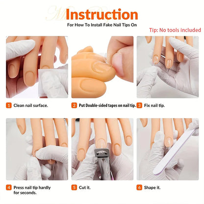 Nail Art Practice Hand – Flexible Adjustable Fake Finger Model for Manicure Training & Display