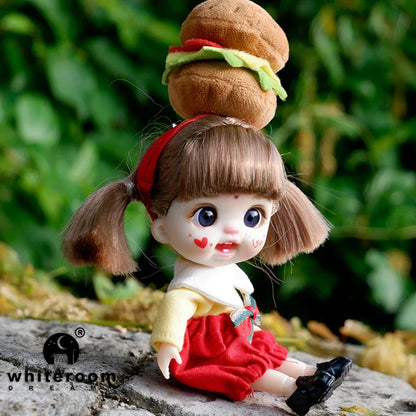 Mini Labbu Pocket Doll – Jointed Blythe-Style Boy & Girl Doll for Girls, Rainbow Ball Mobile Phone Decoration