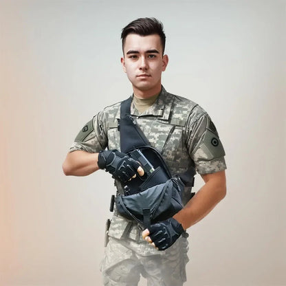 Outdoor Tactical Shoulder Bag – Concealed Carry Pistol Holster Waterproof Crossbody Gun Sling Pack