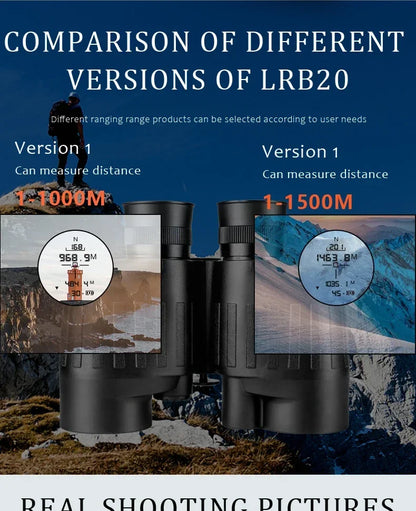 1500m Marine Binoculars for Adults – 8x40 with Rangefinder, Compass, IP65 Waterproof, UHD Field of View 8°