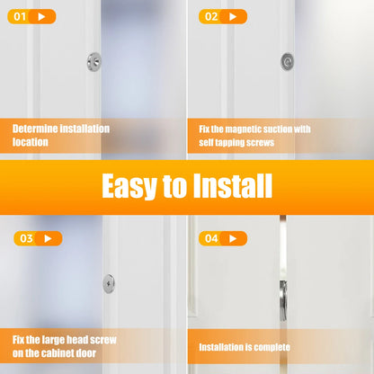 12Pcs Magnetic Cabinet Door Closure – Hidden Metal Catch for Closet & Cabinet Doors