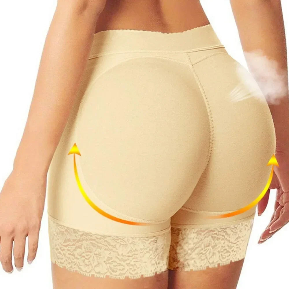 Women's Soft Breathable Butt Lifter Panties – High-Waist Push-Up Padded Cotton Underwear