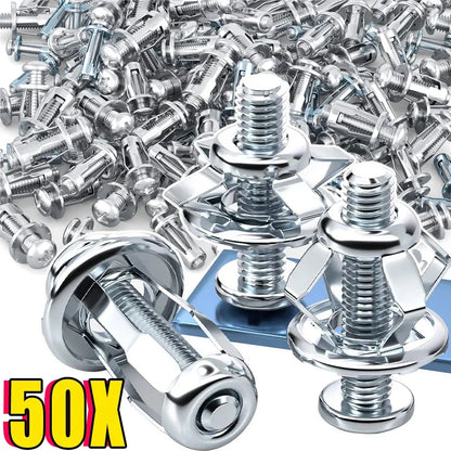 Petal Screw Jack Nuts & Expansion Plugs – Curtain Clamp, Rivet Lock Bolt, and Wall Fasteners