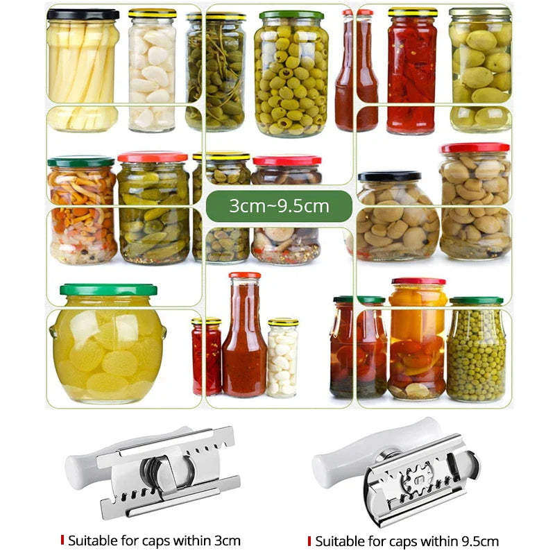Stainless Steel Multi-Function Lid and Jar Opener for Effortless Kitchen Magic