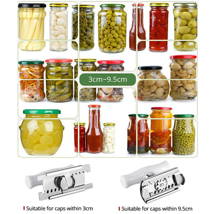 Stainless Steel Multi-Function Lid and Jar Opener for Effortless Kitchen Magic