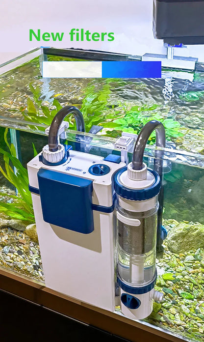 220V Silent Aquarium Filtration System – Wall-Mounted Integrated Filter & Oxygenation Machine for Fish Tanks