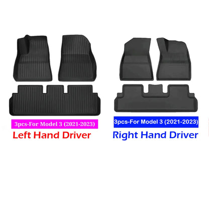 XPE All-Weather Floor Mats for Tesla Model 3/Y (2021-2024) – Waterproof Non-Slip Rubber Trunk Cargo Liner