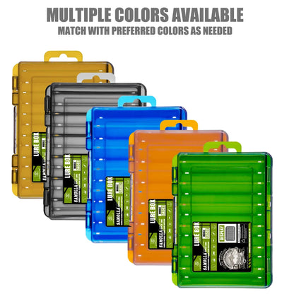 Fishing Tackle Box – 14 Compartment Double-Sided Storage Case for Lures, Hooks & Accessories, Fishing Tool Organizer
