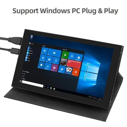 7 Inch IPS LCD Touch Screen – Mini HDMI-Compatible Display for Raspberry Pi 5/4, Windows PC, Game Console with Case Holder